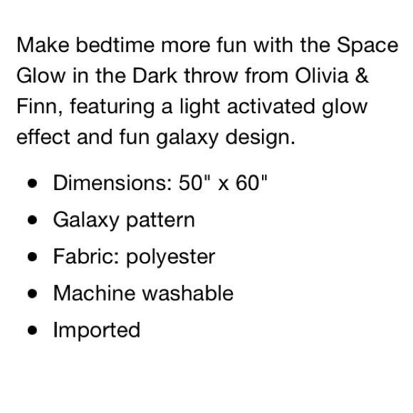 NWT Glow in the Dark Blanket Throw - Picture 7 of 8